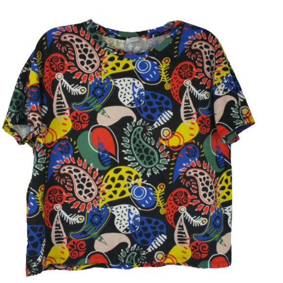 Zara Tops - Zara Trafaluc TRF Paisley Print T-Shirt Women's